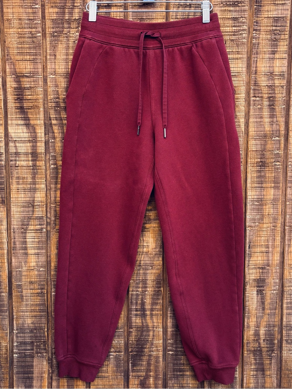 Lululemon Red Merlot Burgundy Scuba High Rise Jogger Sweat Pants